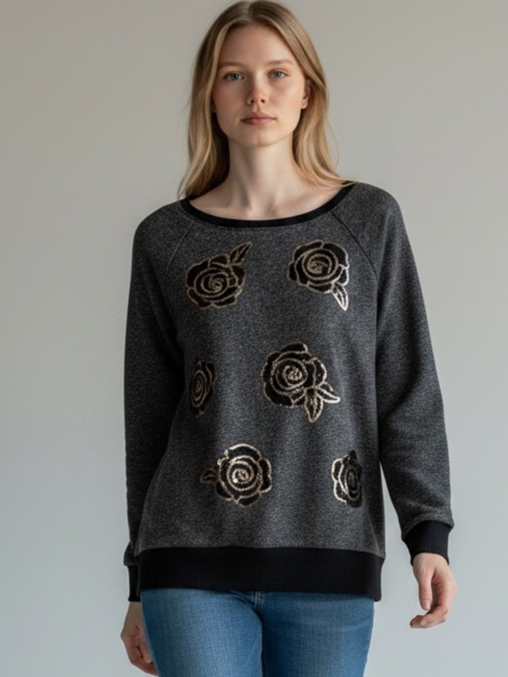 Apt 9 Rose Sequin Shirt XL​​